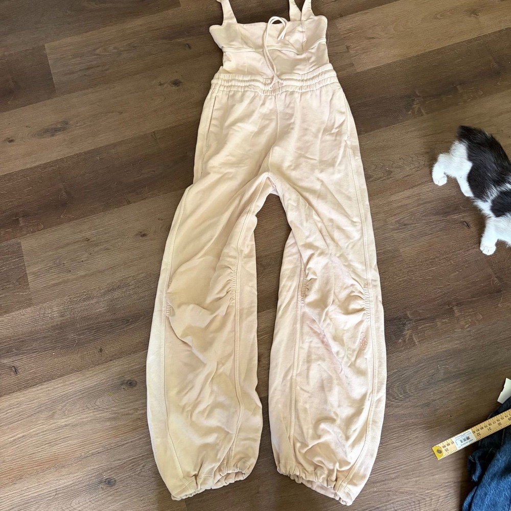 FP Movement Free People Inbound Onsie Jumpsuit Peach Beige XS - Picture 3 of 7